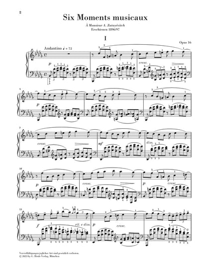 ラフマニノフ：楽興の時 op. 16
