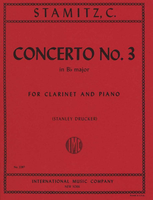 シュターミッツ：クラリネット協奏曲 第3番 変ロ長調