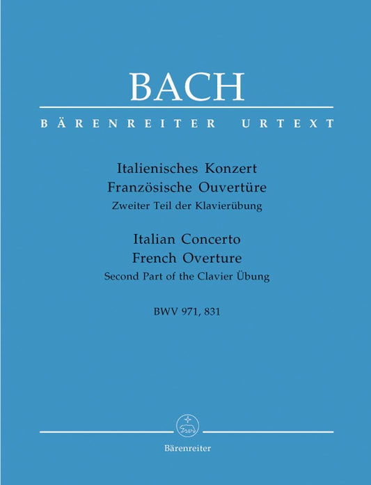 バッハ：イタリア協奏曲 BWV 971、フランス風序曲 ロ短調 BWV 831