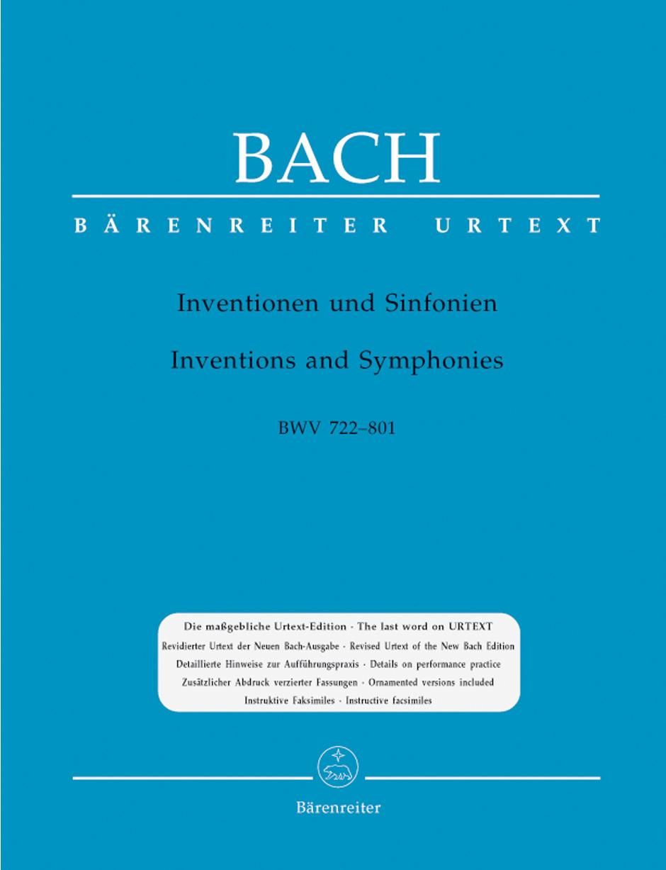 バッハ：インヴェンションとシンフォニア BWV 772 - 801（運指なし）