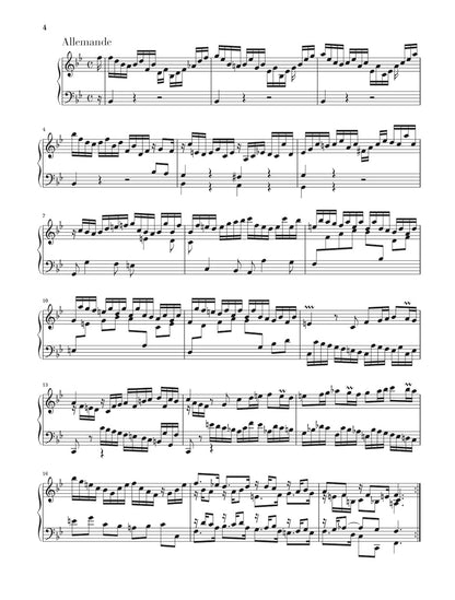 バッハ：パルティータ全曲 BWV 825 - 830（運指なし）