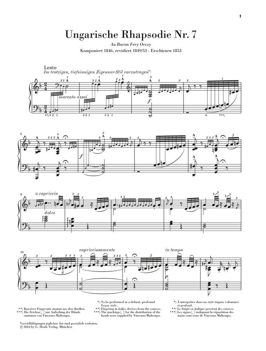 リスト：ハンガリー狂詩曲 第7番