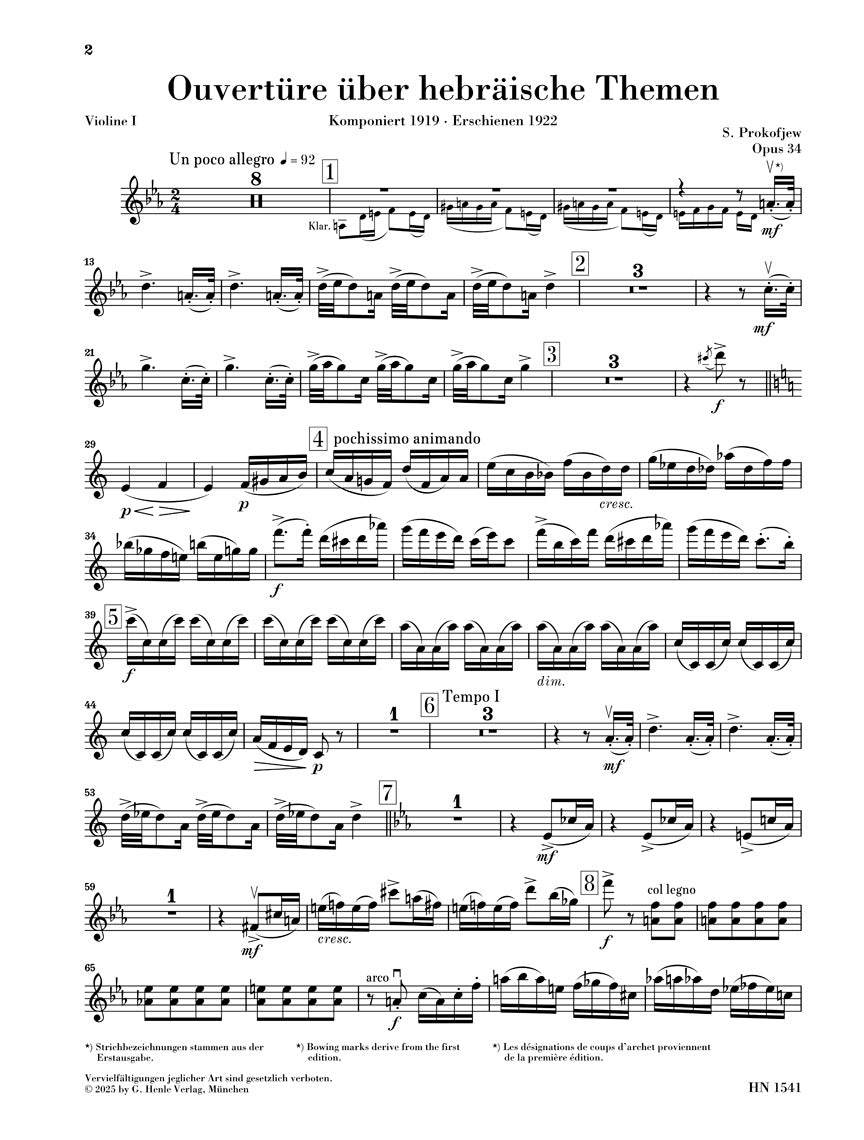 プロコフィエフ：ユダヤの主題による序曲 Op.34