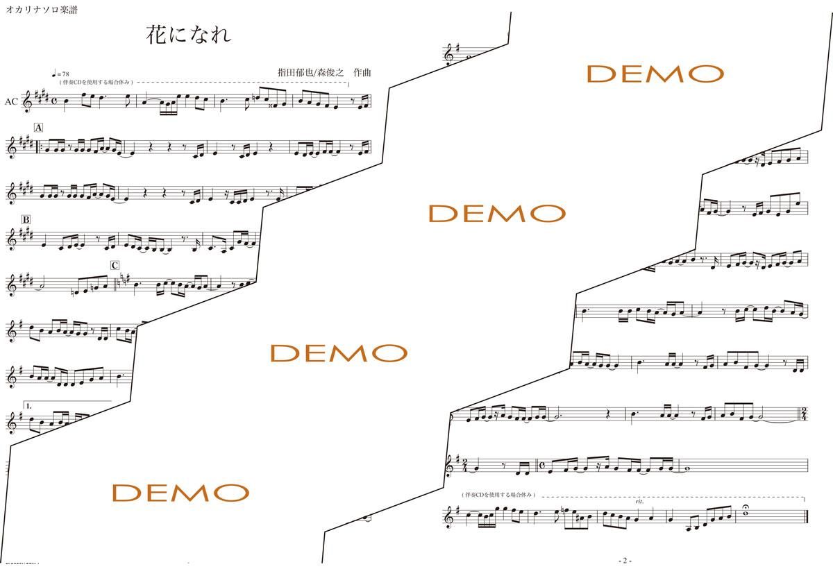 楽譜／花になれ