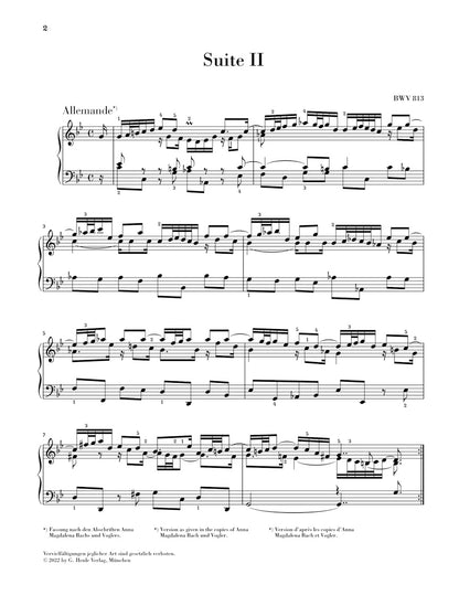 バッハ：フランス組曲 第2番 ハ短調 BWV 813