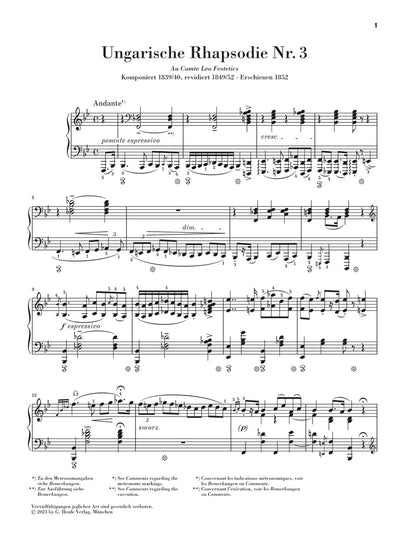 リスト：ハンガリー狂詩曲 第3番