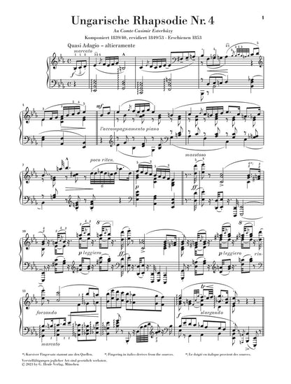 リスト：ハンガリー狂詩曲 第4番