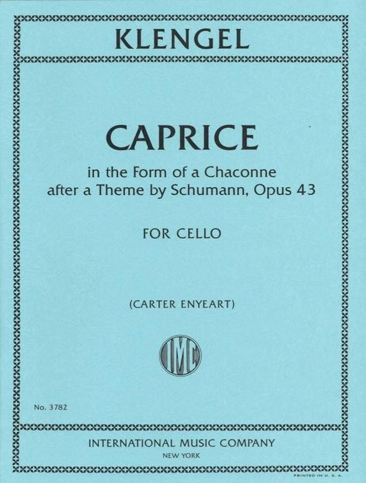 クレンゲル：シューマンの主題に基づく シャコンヌ形式の奇想曲 op. 43