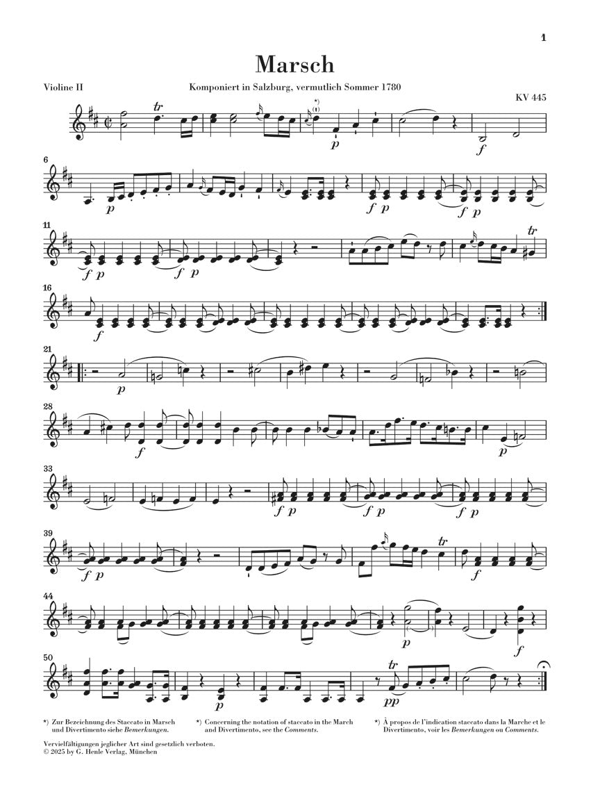 モーツァルト：行進曲 K.445とディヴェルティメント K.334