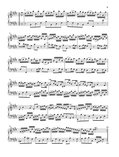 バッハ：フランス組曲 第6番 ホ長調 BWV 817（運指なし）