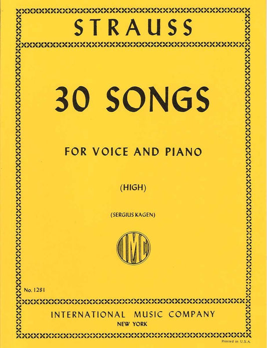 シュトラウス：30の 歌曲集（高声用）