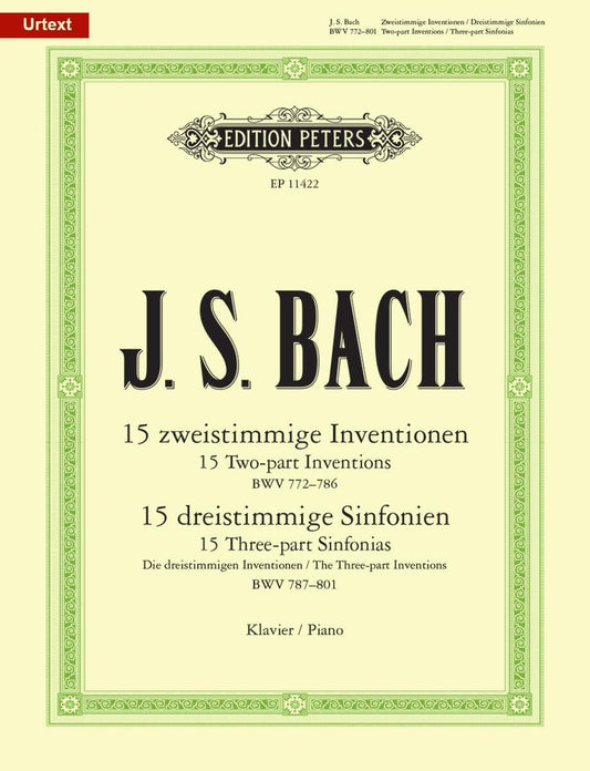 バッハ：インヴェンションとシンフォニア（二声と三声のインヴェンション） BWV 772 - 801
