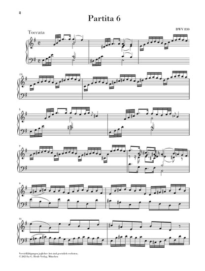 バッハ：パルティータ 第6番 ホ短調 BWV 830（運指なし）