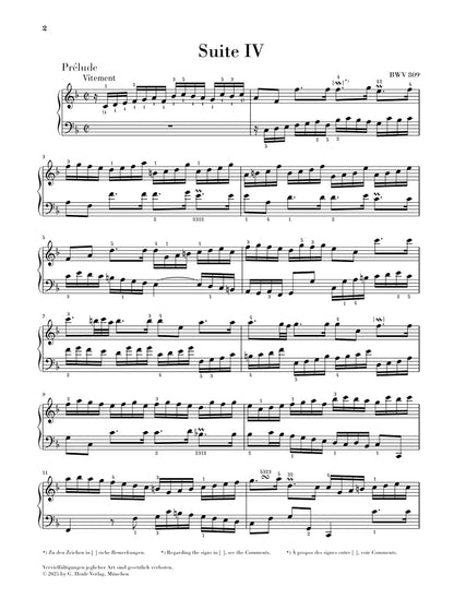 バッハ：《イギリス組曲 第4番 ヘ長調 BWV 809》
