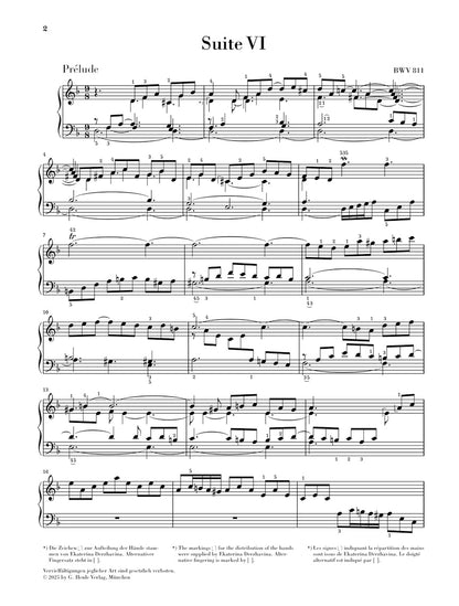 バッハ：《イギリス組曲 第6番 ニ短調 BWV 811》