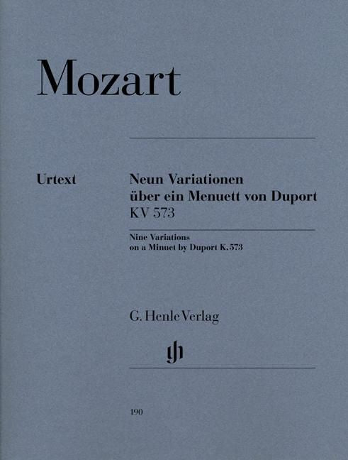 モーツァルト：デュポールのメヌエットによる 9つの変奏曲 KV 573