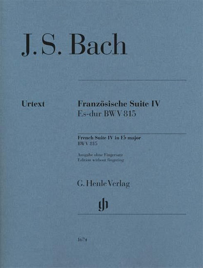 バッハ：フランス組曲 第4番 変ホ長調 BWV 815（運指なし）