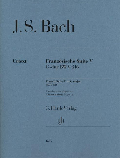 バッハ：フランス組曲 第5番 ト長調 BWV 816（運指なし）