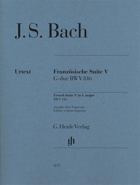 バッハ：フランス組曲 第5番 ト長調 BWV 816（運指なし）