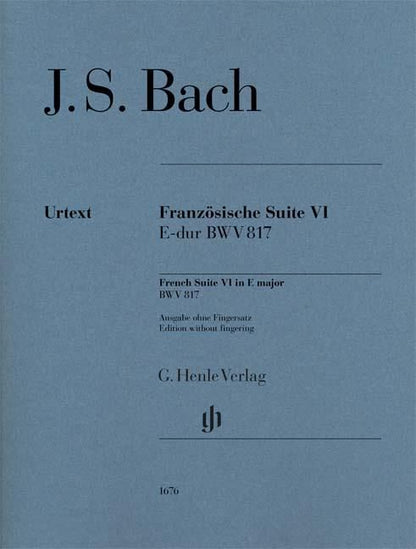 バッハ：フランス組曲 第6番 ホ長調 BWV 817（運指なし）