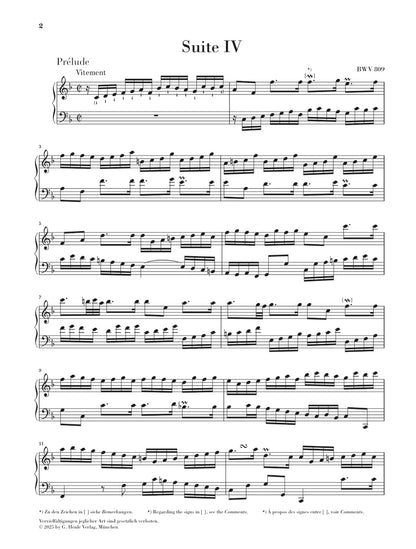 バッハ：《イギリス組曲 第4番 ヘ長調 BWV 809》