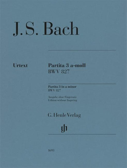 バッハ：パルティータ 第3番 イ短調 BWV 827（運指なし）