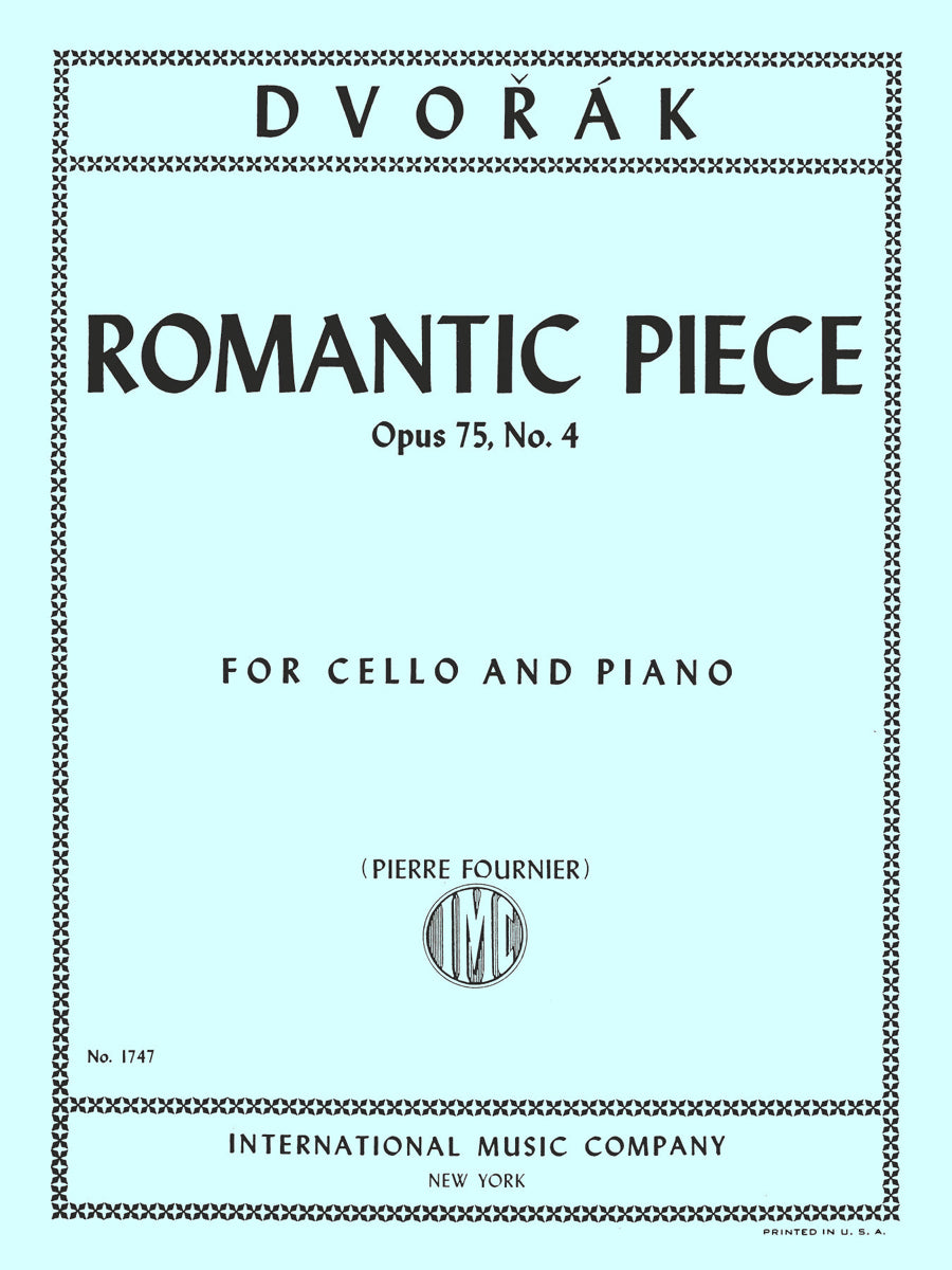 ドヴォルザーク：ロマンティック小品 op.75 第4番（チェロとピアノ）