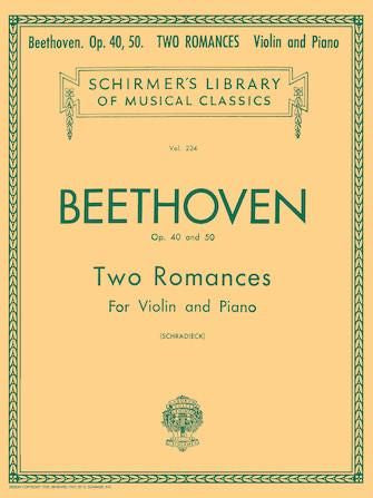 ベートーヴェン：ロマンス ト長調 op. 40、ヘ長調 op. 50