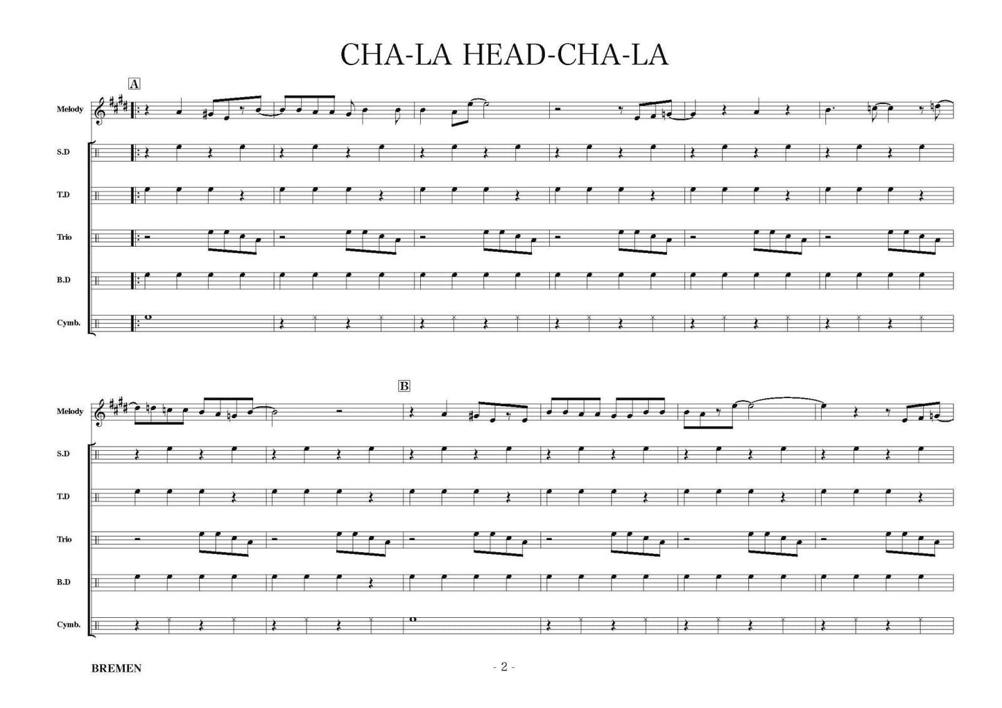 CHA-LA HEAD-CHA-LA