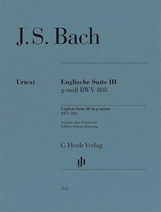 バッハ：《イギリス組曲 第3番 ト短調 BWV 808》