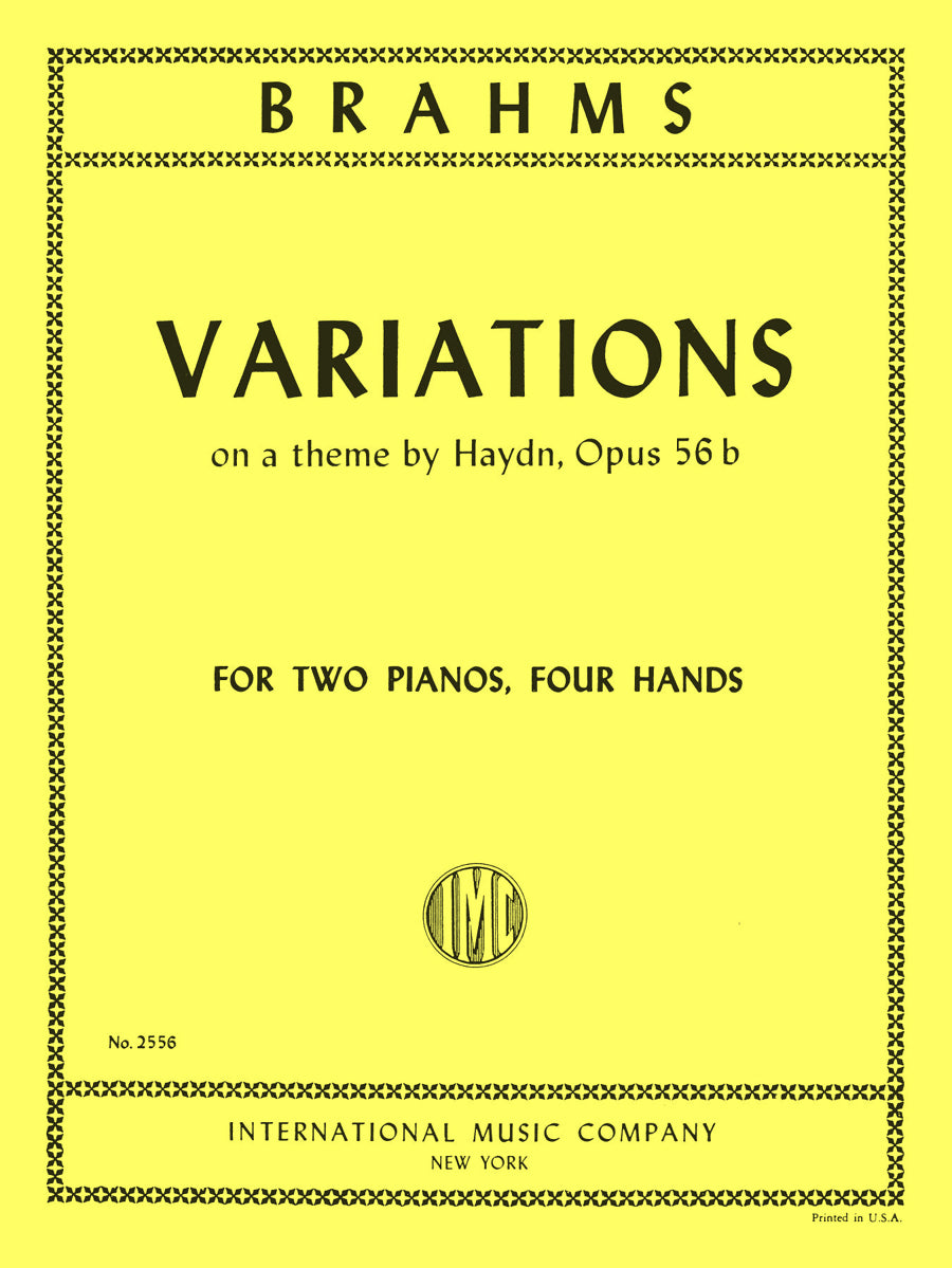 ブラームス：変奏曲 ハイドンの主題による, op. 56b（2台のピアノ（4手））