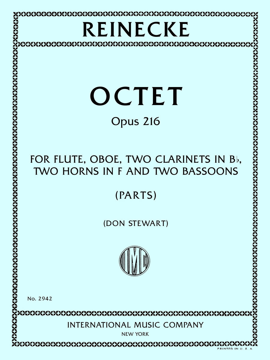 ラインエッケ：八重奏, op. 216（Flute, Oboe, Two Clarinets in B flat, Two Bassoons, and Two Horns in F）