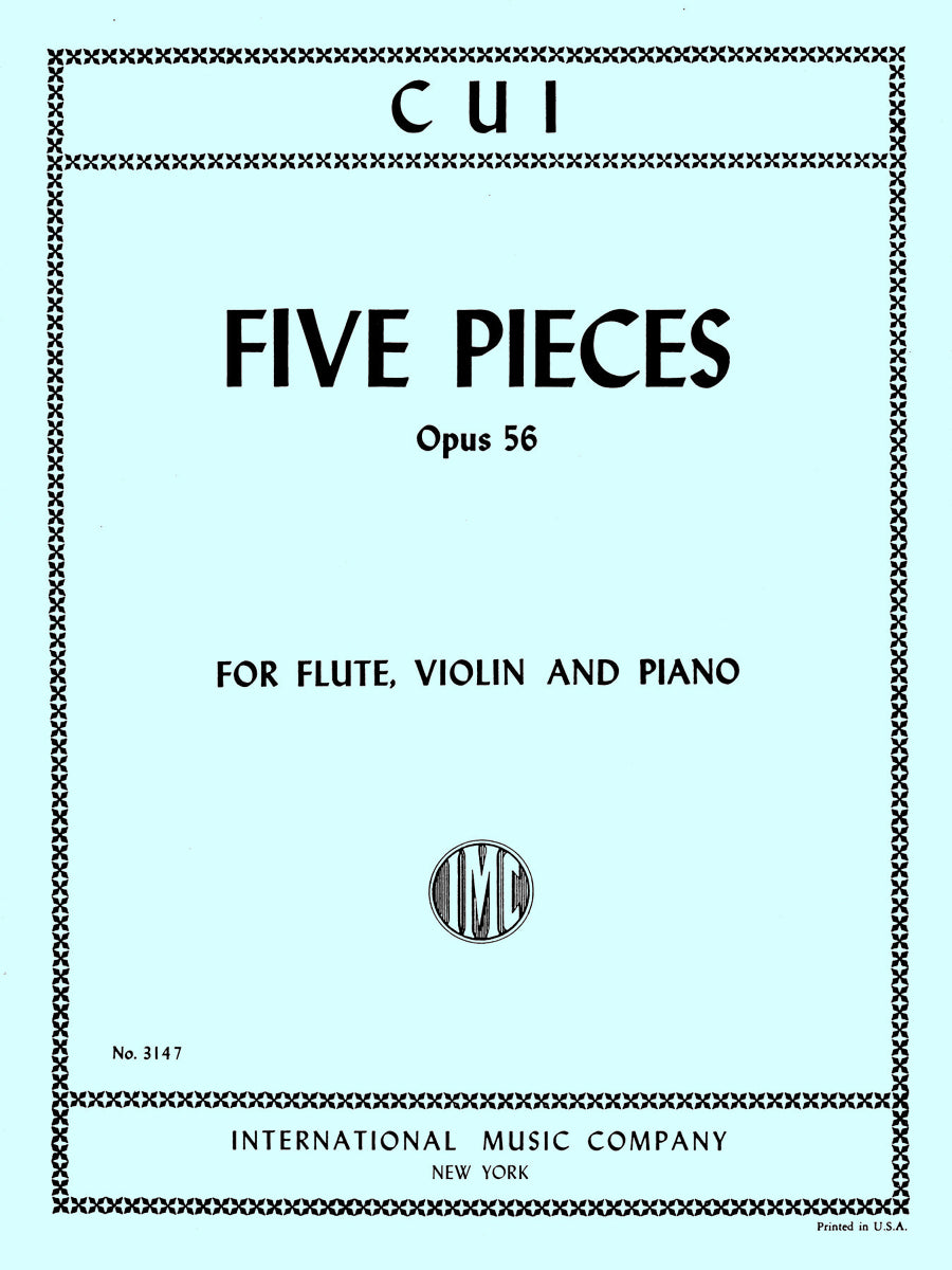 キュイ：5つの小品集, op. 56（フルート、ヴァイオリンとピアノ）