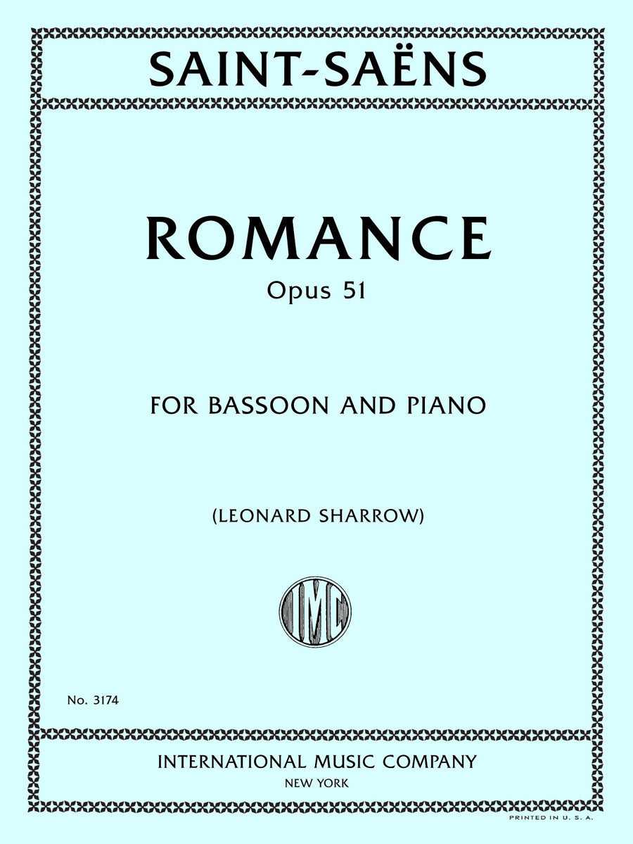 サン＝サーンス：ロマンス ニ長調, op. 51（ファゴットとピアノ）