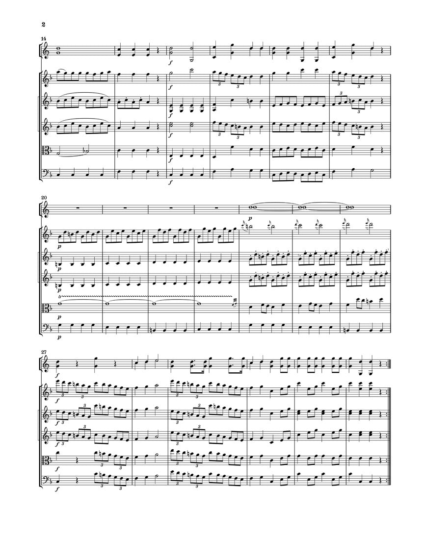 スコア／モーツァルト：音楽の冗談 K.522