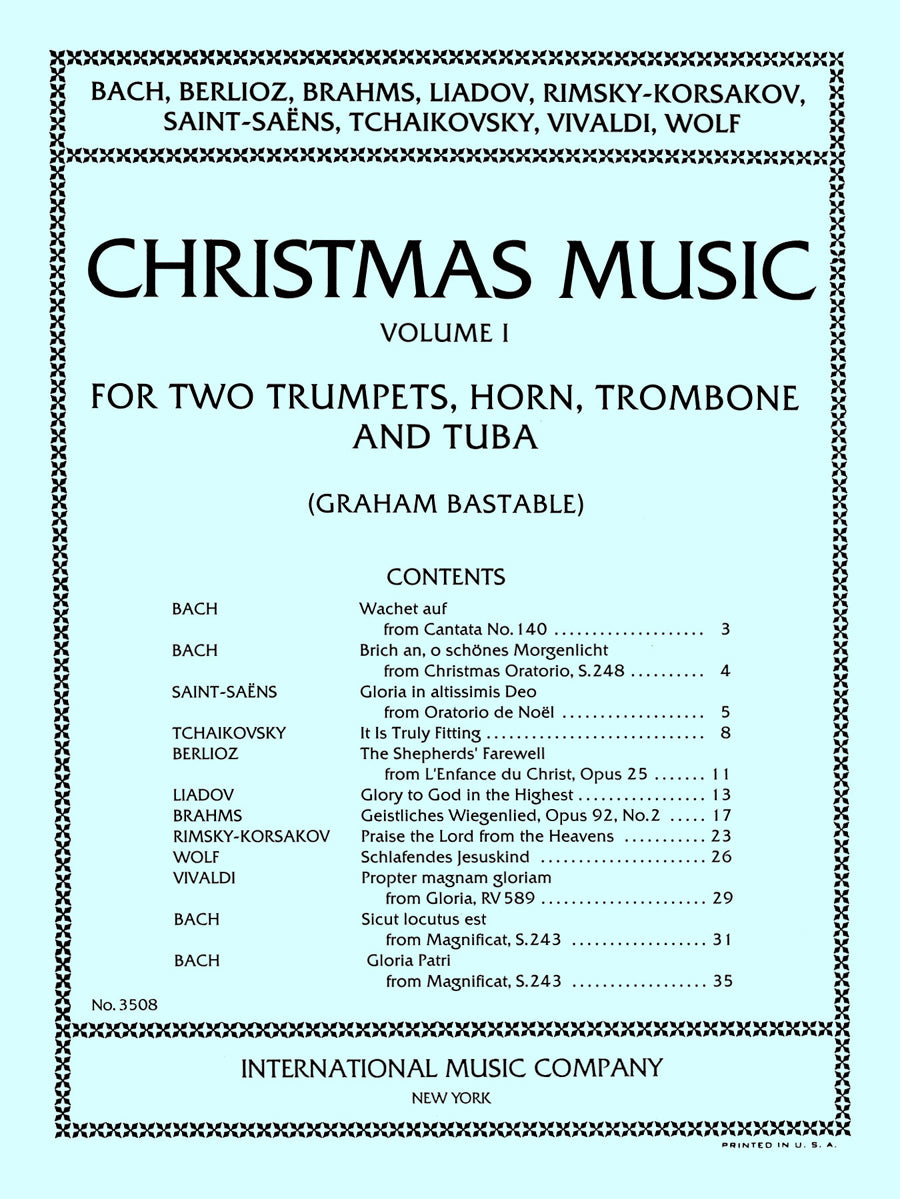 複数作曲家：クリスマス音楽 第I巻（2本の トランペット, ホルン, トロンボーン, と チューバ）