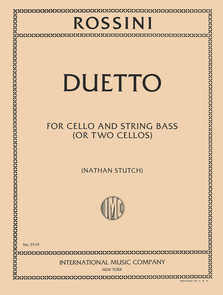 ロッシーニ：Duetto（チェロとコントラバス（または2チェロ））