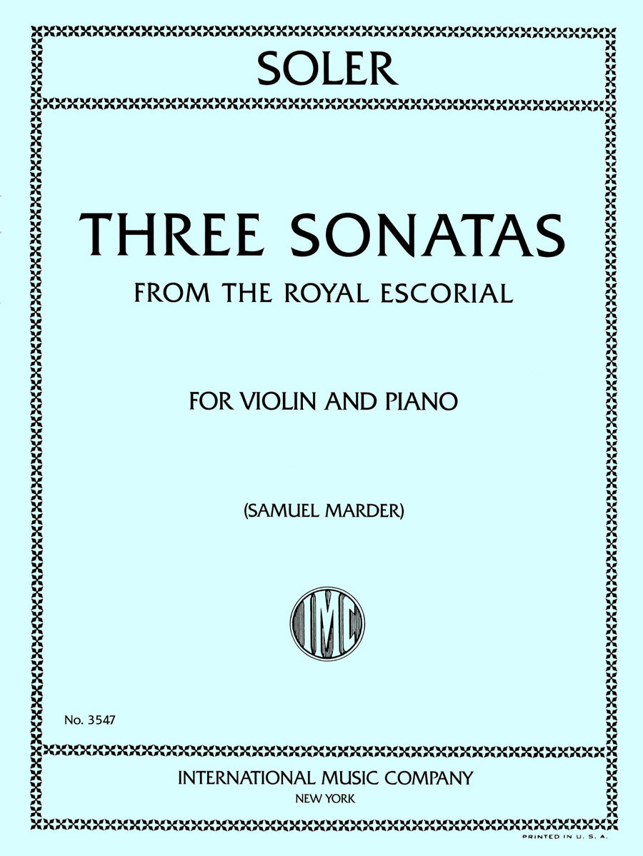 ソレール：3つのソナタ集よりthe Royal Escorial（ヴァイオリンとピアノ）