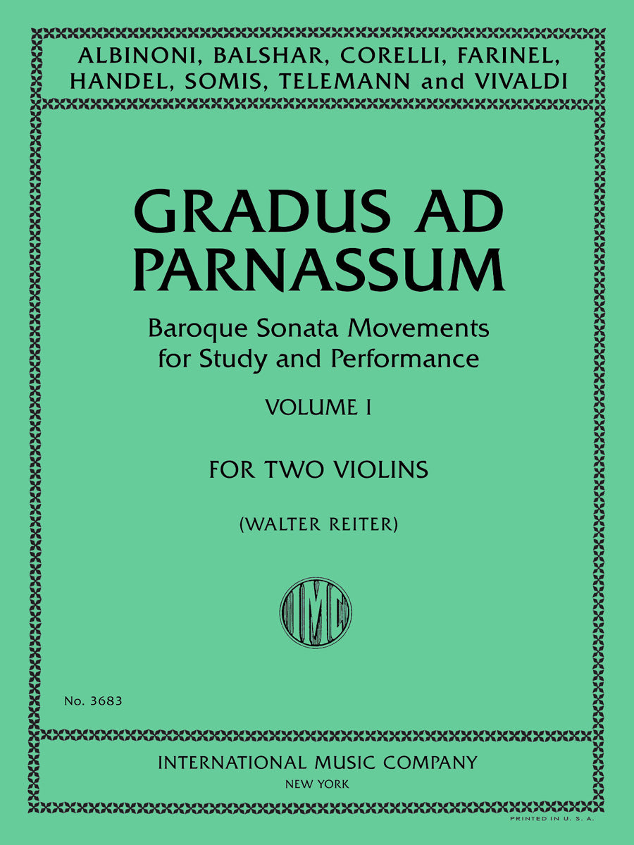 複数作曲家：Gradus ad Parnassum, 第I巻: Baroque ソナタ Movements for 練習曲とPerformance（2本のヴァイオリン）