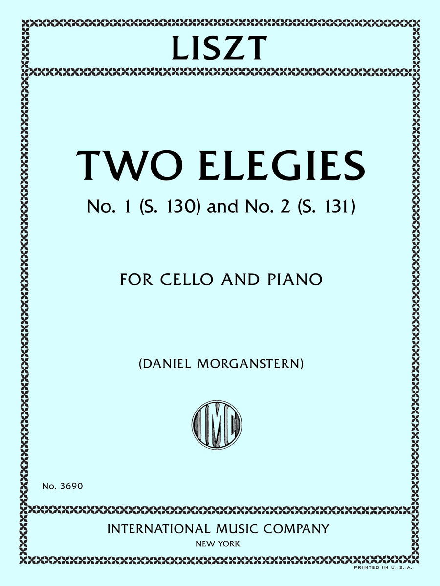 リスト：2つの Elegies, 第1番 (S. 130)と第2番（チェロとピアノ）