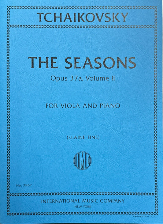 チャイコフスキー：四季 op.37a 第2巻（ヴィオラとピアノ）