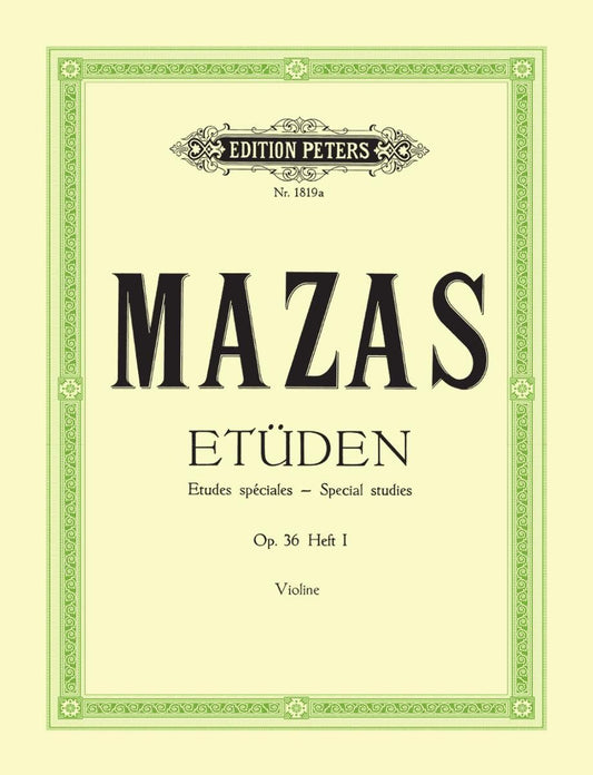 マザス：75の旋律的で段階的な練習曲 op. 36 第1巻 - 30の特別な練習曲