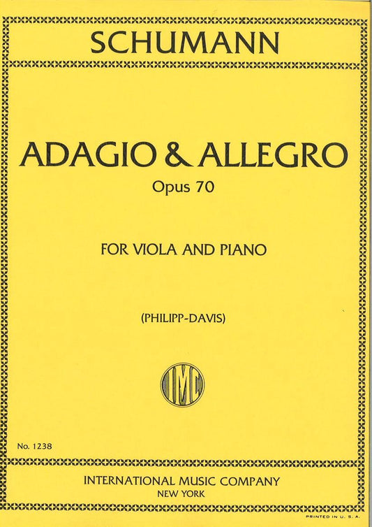 シューマン：アダージョとアレグロ op. 70