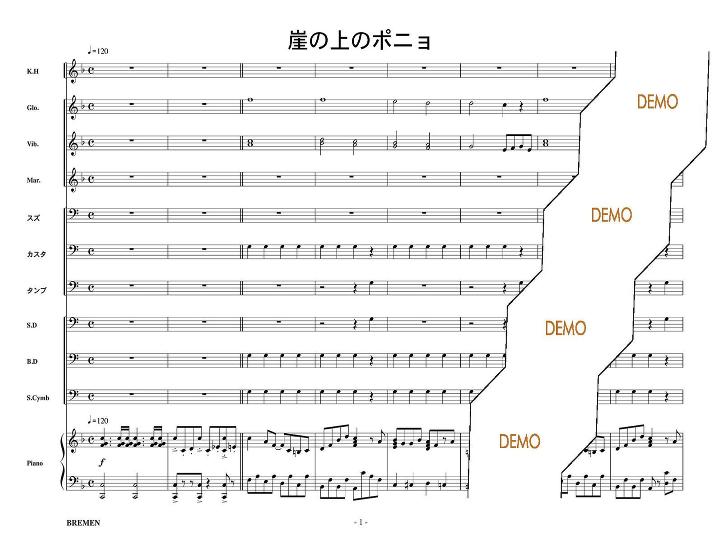崖の上のポニョ