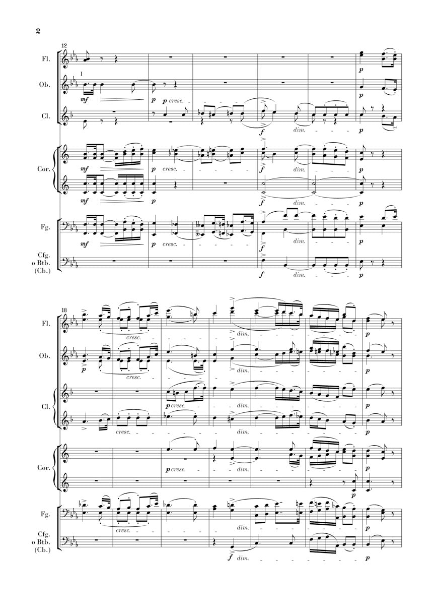 シュトラウス：管楽合奏のためのセレナード 変ホ長調 op. 7