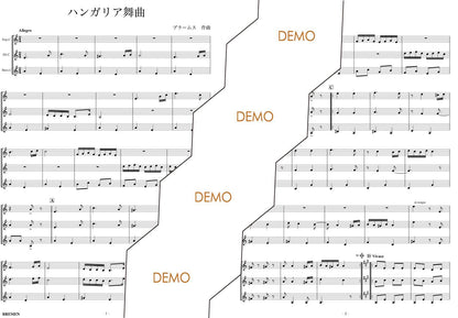 楽譜／ハンガリア舞曲 第5番