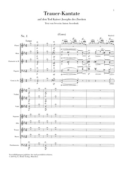 ベートーヴェン：カンタータ集 op. 136,WoO 87,88