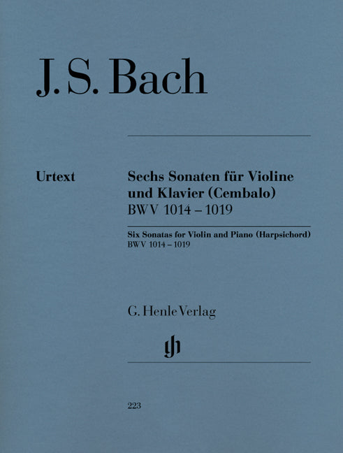 バッハ：6つのヴァイオリンとピアノ（チェンバロ）のためのソナタ BWV1014–1019
