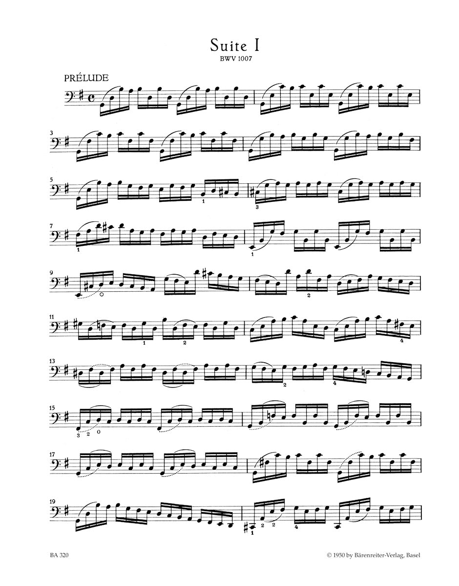 バッハ：無伴奏チェロ組曲 BWV 1007 - 1012