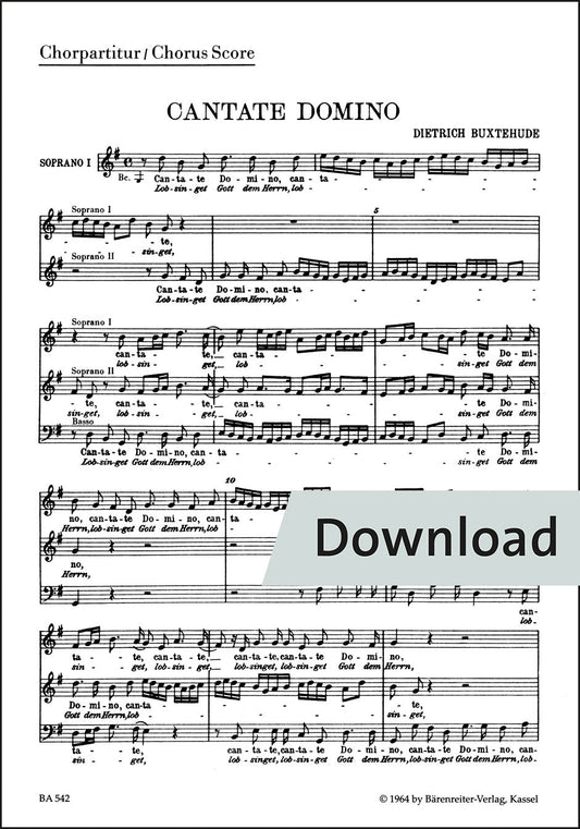 合唱／ブクステフーデ：カンターテ・ドミノ - 主なる神を讃えよ BuxWV 12（10冊セット）【デジタル版】